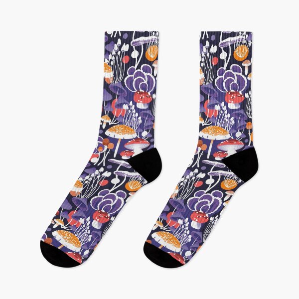 Item preview, Mushroom pattern in violet designed and sold by Pia Kolle.