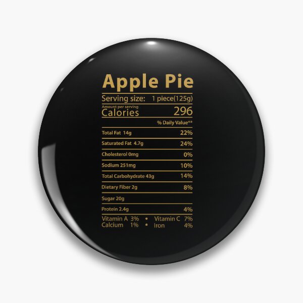 Item preview, Apple Pie Nutrition Facts Funny Thanksgiving Christmas Food designed and sold by Med ing.