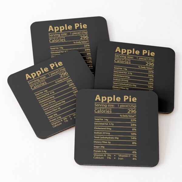 Item preview, Apple Pie Nutrition Facts Funny Thanksgiving Christmas Food designed and sold by Med ing.