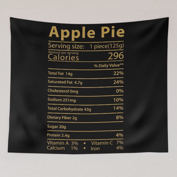 Item preview, Apple Pie Nutrition Facts Funny Thanksgiving Christmas Food designed and sold by Med ing.