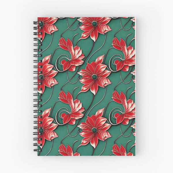 Artikelvorschau, Vintage Weihnachten Emaille Weihnachtsstern Blumenmuster auf grünem Hintergrund entworfen und verkauft von DesArtStudio.
