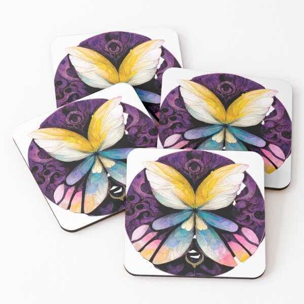 Item preview, butterfly, mandala, purple, pink, black, blue, green, yellow, gold, silver, white, rose, freesia designed and sold by AnnaMartaFoley.
