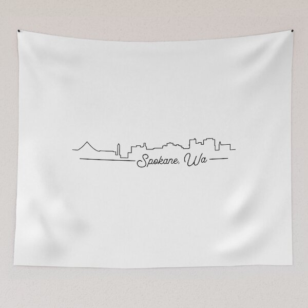 Item preview, Spokane Cityscape Line Art designed and sold by SkySlate.