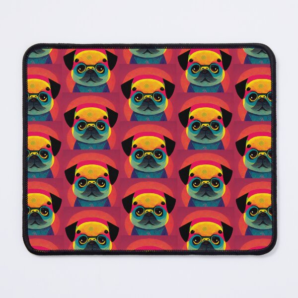 Item preview, Artistic Colorful Pug Dog Painting Art Gift designed and sold by Guarddogdrive.