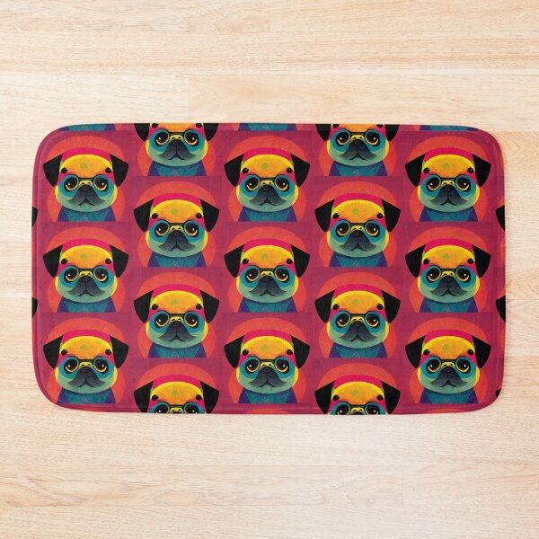 Item preview, Artistic Colorful Pug Dog Painting Art Gift designed and sold by Guarddogdrive.