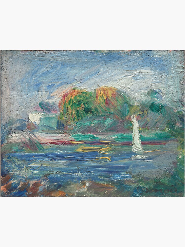 The Blue River Oil Painting by Auguste Renoir by podartist