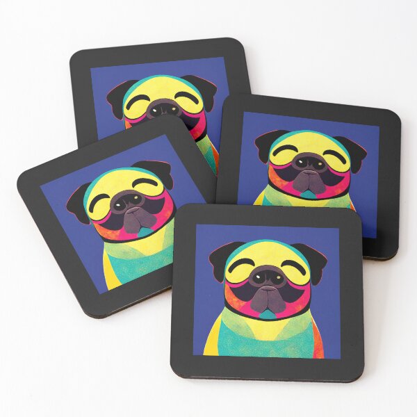 Item preview, Artistic Abstract Colorful Pug Dog Painting Art Gift designed and sold by Guarddogdrive.