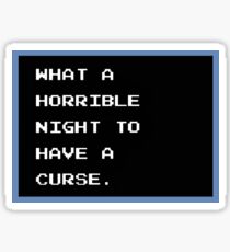 Castlevania - What a Horrible Night to Have a Curse Sticker
