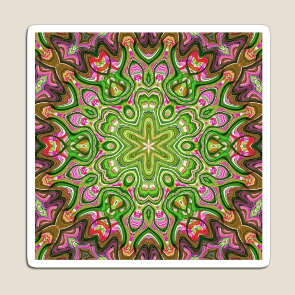 Item preview, Hippie Vibes Kaleidoscope Abstract Radial Symmetry Pattern Boho Aesthetic Art 11 of 12 designed and sold by Beachy.