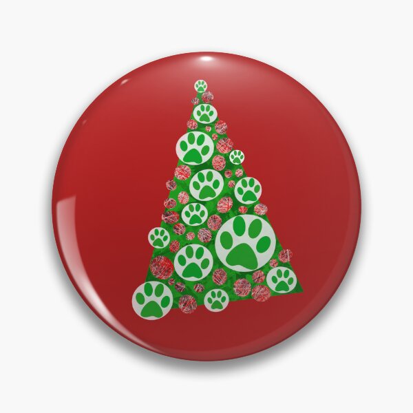 Item preview, Green Animal Paw Christmas Tree Holiday Decoration designed and sold by AMSonArt.