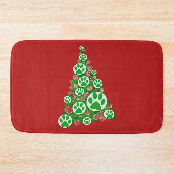 Item preview, Green Animal Paw Christmas Tree Holiday Decoration designed and sold by AMSonArt.