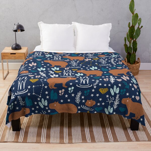 Item preview, Cute capybara pattern with stars and crystals designed and sold by kapotka.