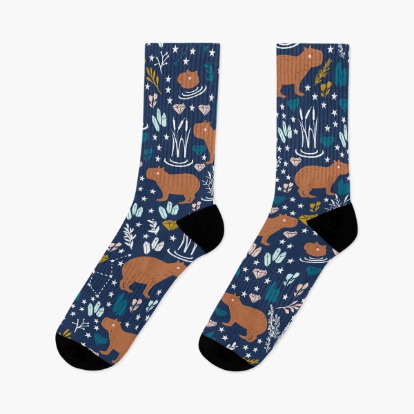 Item preview, Cute capybara pattern with stars and crystals designed and sold by kapotka.