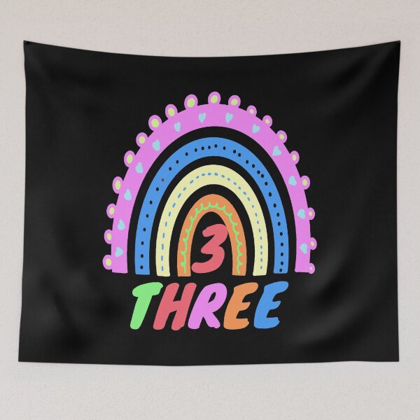 Item preview, 3 Years Old Rainbow 3rd Birthday designed and sold by backham-design.