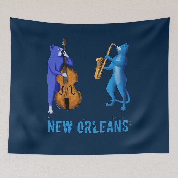 Item preview, NEW ORLEANS JAZZ, LOUISIANA JAZZ CATS designed and sold by Danicus666.