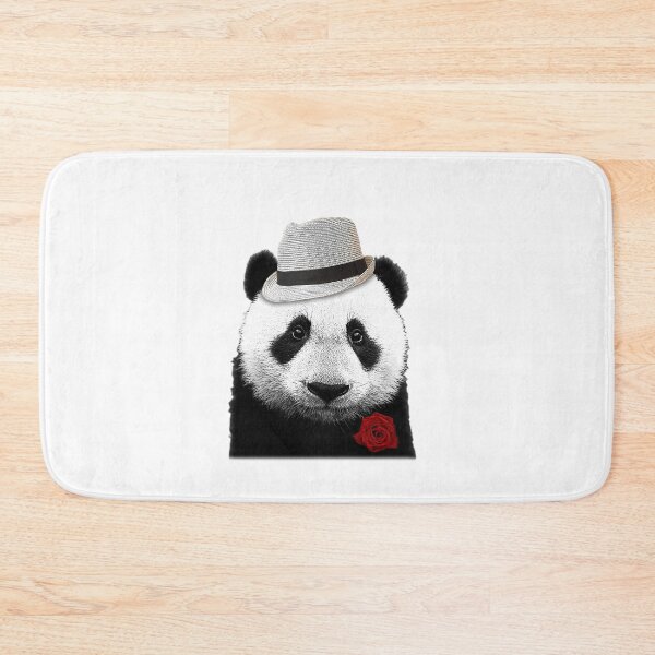 Item preview, Don Vito Pandaone panda bear portrait (white) designed and sold by Madame Memento.