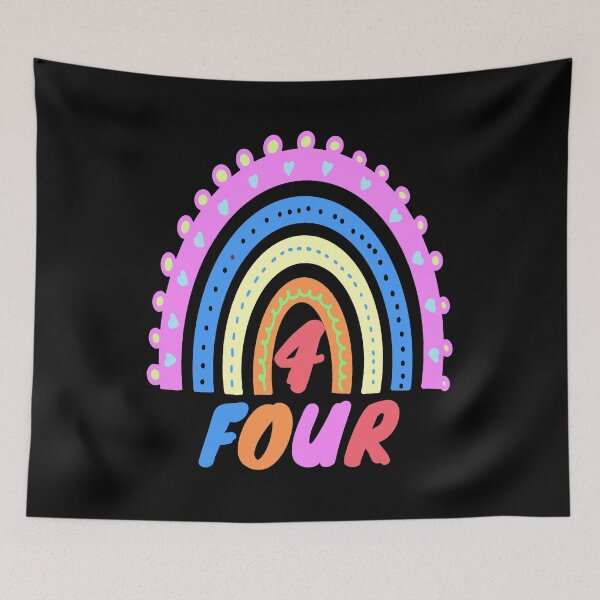 Item preview, 4 Years Old Rainbow 4th Birthday designed and sold by backham-design.
