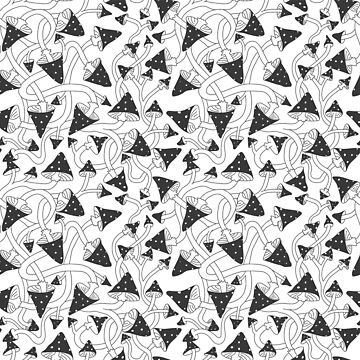 Artwork thumbnail, Poison mushroom pattern by Capictures