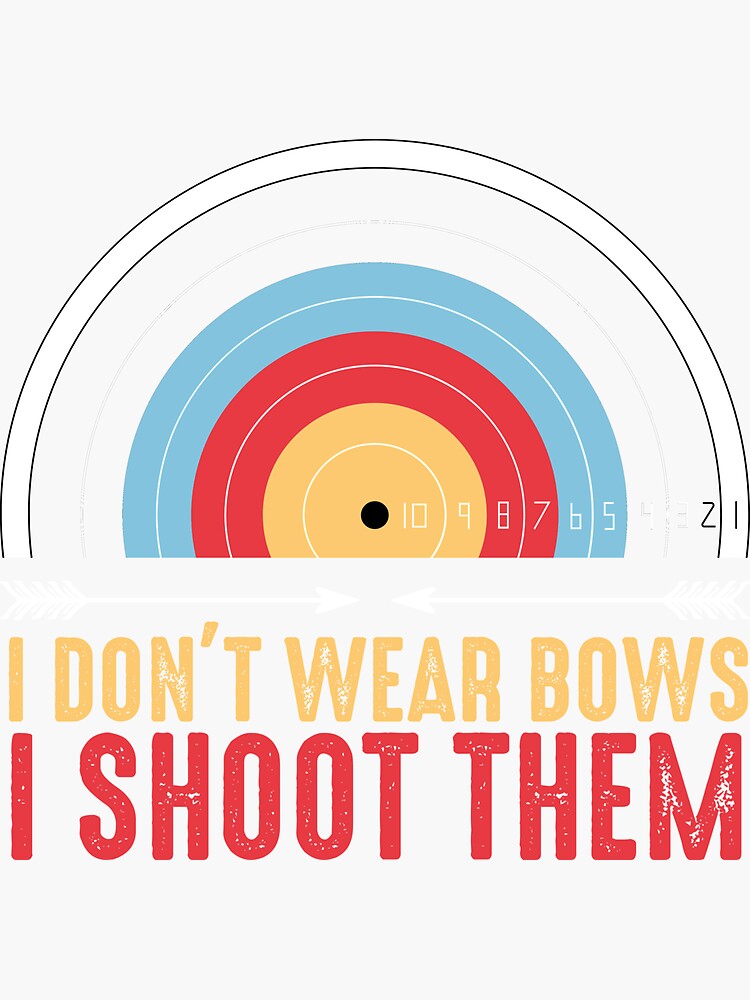 "Vintage Bow and Arrow Quotes Archery Target" Sticker for Sale by