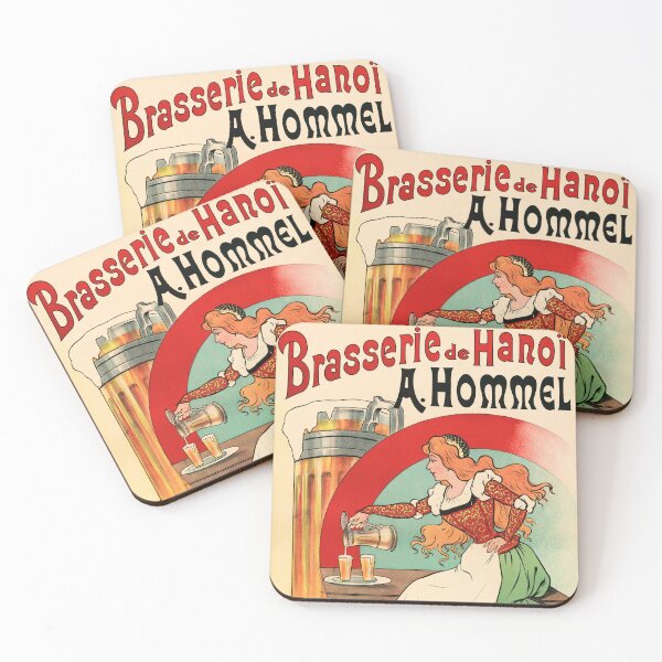 Item preview, A HOMMEL BRASSERIE DE HANOI la meilleure des bières 1899 Vintage French Affiche Beer Advertisement designed and sold by retroposters.