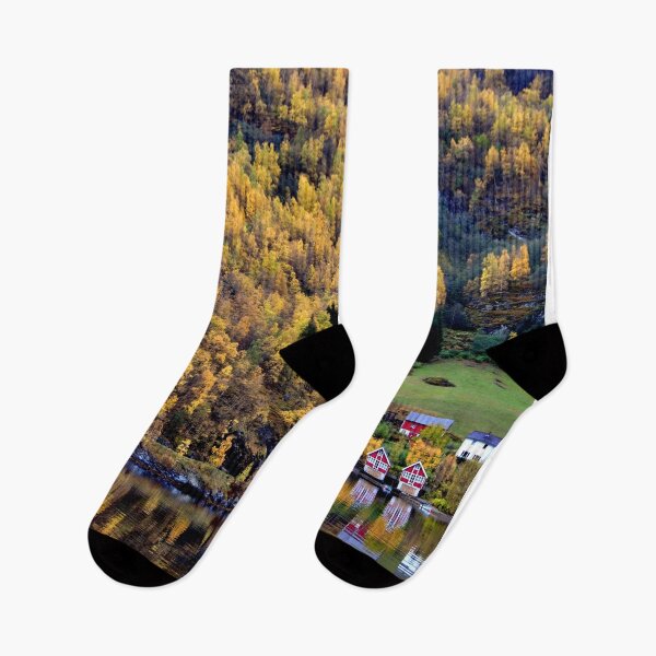Item preview, Autumn Trees Flam Aurlandsfjord Norway designed and sold by AndyEvansPhotos.