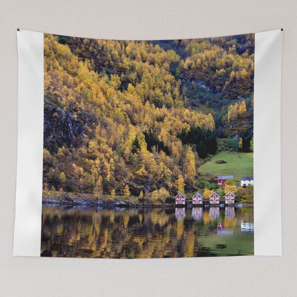 Item preview, Autumn Trees Flam Aurlandsfjord Norway designed and sold by AndyEvansPhotos.
