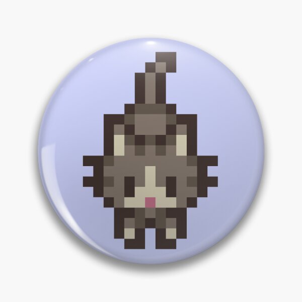 Item preview, Stardew Valley Grey/Gray Cat Standing designed and sold by aiya-pixels.