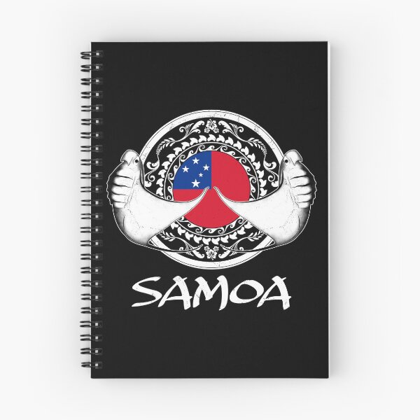 Item preview, Flag of Samoa with manta rays designed and sold by NicGrayGraphic.
