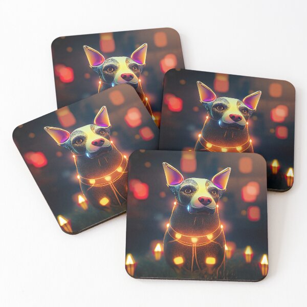 Item preview, Happy Dog Diwali Sticker designed and sold by TheCreativeFab.