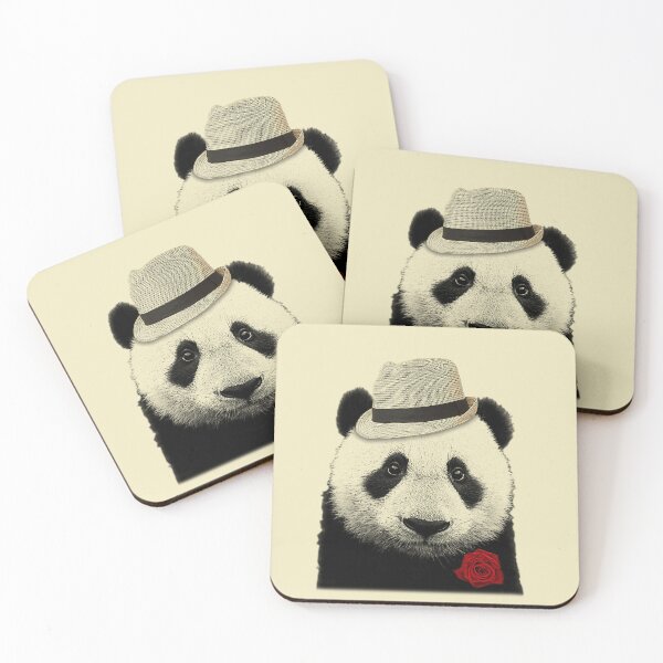 Item preview, Don Vito Pandaone panda bear portrait (cream) designed and sold by Madame Memento.