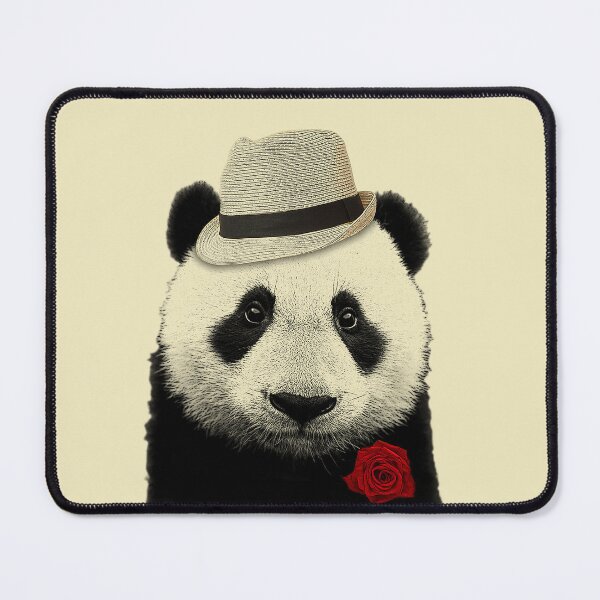 Item preview, Don Vito Pandaone panda bear portrait (cream) designed and sold by Madame Memento.