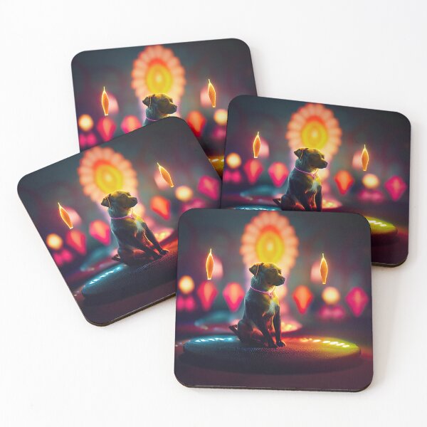 Item preview, Happy Dog Diwali Sticker designed and sold by TheCreativeFab.