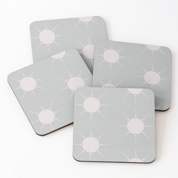 Artikelvorschau, Pretty Polka Dots Sun Pattern Boho Aesthetic In Muted Colors Grayish Blue entworfen und verkauft von scorpiolane.