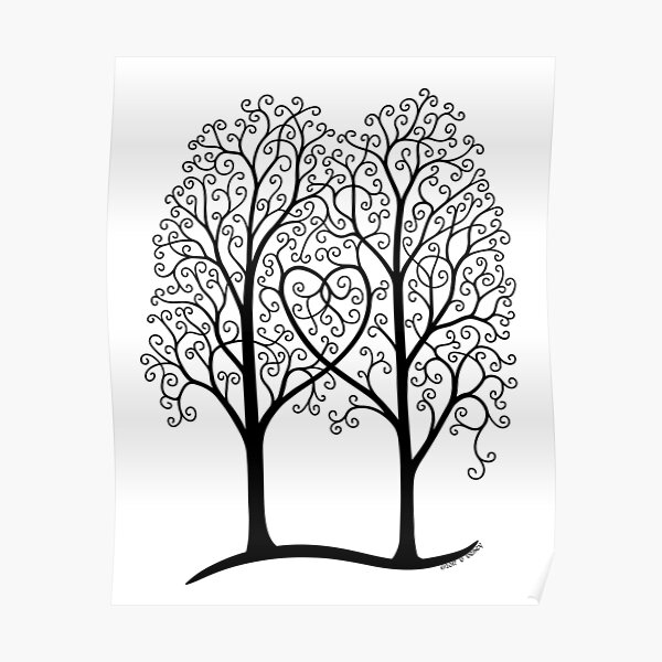 Interwoven trees Poster