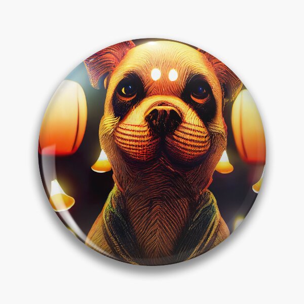 Item preview, Happy Dog Diwali Sticker designed and sold by TheCreativeFab.