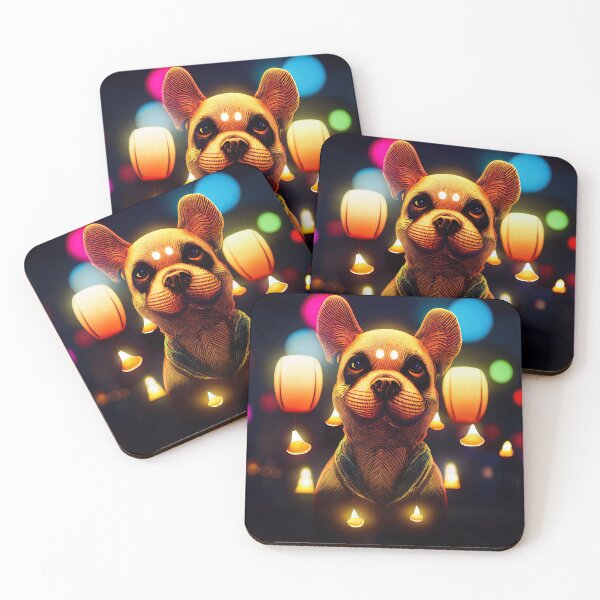 Item preview, Happy Dog Diwali Sticker designed and sold by TheCreativeFab.