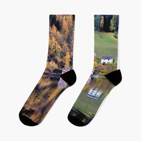 Item preview, Autumn Trees Flam Aurlandsfjord Norway designed and sold by AndyEvansPhotos.