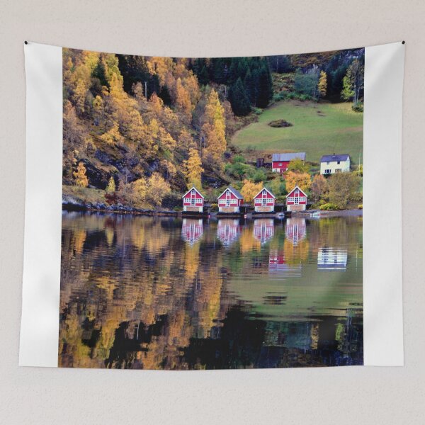 Item preview, Autumn Trees Flam Aurlandsfjord Norway designed and sold by AndyEvansPhotos.