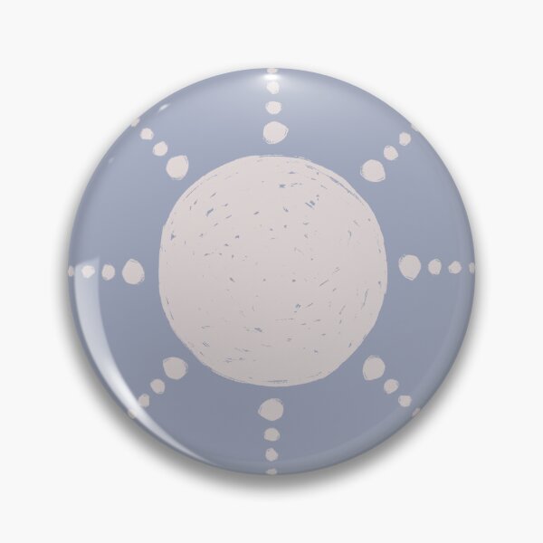Artikelvorschau, Pretty Polka Dots Sun Pattern Boho Aesthetic In Muted Colors Pigeon Blue entworfen und verkauft von scorpiolane.