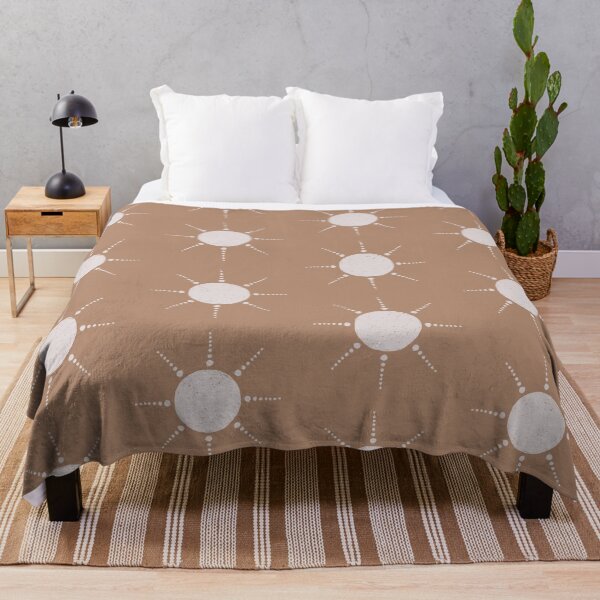 Item preview, Pretty Polka Dots Sun Pattern Boho Aesthetic In Muted Colors Brown designed and sold by scorpiolane.