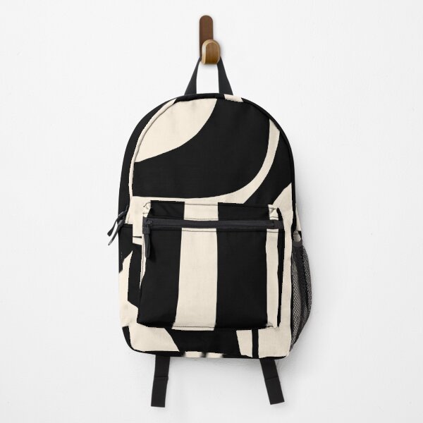 Item preview, Retro Groove Abstract Minimal Pattern Black and Almond Cream designed and sold by kierkegaard.