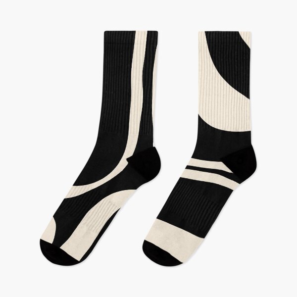 Item preview, Retro Groove Abstract Minimal Pattern Black and Almond Cream designed and sold by kierkegaard.