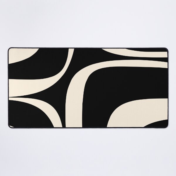 Item preview, Retro Groove Abstract Minimal Pattern Black and Almond Cream designed and sold by kierkegaard.