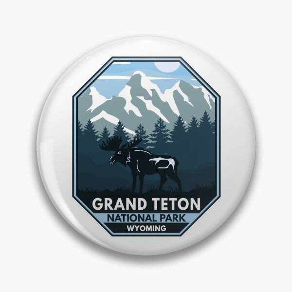 Item preview, Grand Teton National Park Wyoming Moose Emblem designed and sold by KrisSidDesigns.