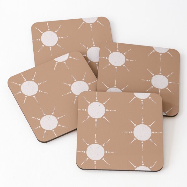 Item preview, Pretty Polka Dots Sun Pattern Boho Aesthetic In Muted Colors Caramel designed and sold by scorpiolane.