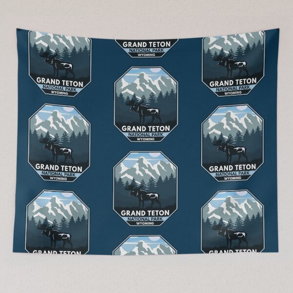 Item preview, Grand Teton National Park Wyoming Moose Emblem designed and sold by KrisSidDesigns.