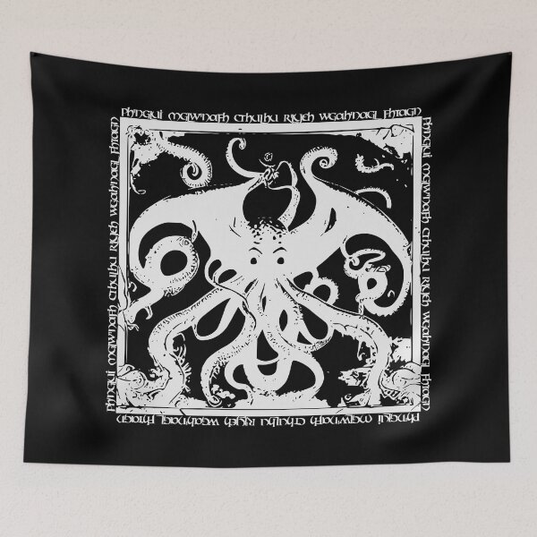 Item preview, Cthulhu - Lovecraft Mythos - Eldritch Horror - In R'lyeh he waits dreaming! - (White Version) designed and sold by EldritchMagpie.