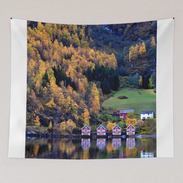 Item preview, Autumn Trees Flam Aurlandsfjord Norway designed and sold by AndyEvansPhotos.