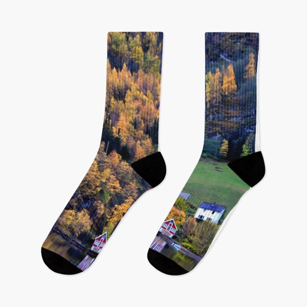 Item preview, Autumn Trees Flam Aurlandsfjord Norway designed and sold by AndyEvansPhotos.