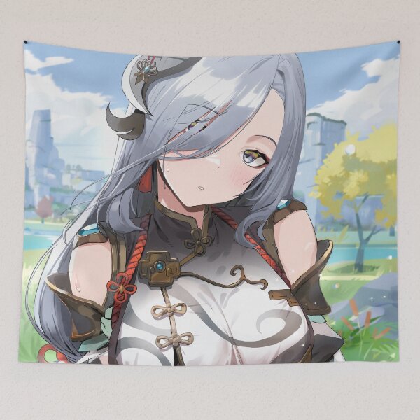 Item preview, Shenhe One Eye Covered Genshin Impact designed and sold by genshinwaifus.